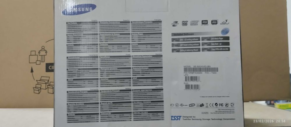 Samsung Super Writemaster SE-S204 Gravador de DVD Externo USB RAM 12X