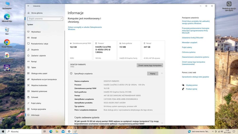 MiniPC Asus VivoPc VM62, 16GB, SSD 480GB, Win10, Mediacenter