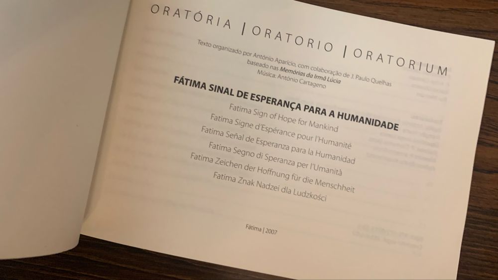 ORATÓRIA 90 anos das Aparições de Fátima