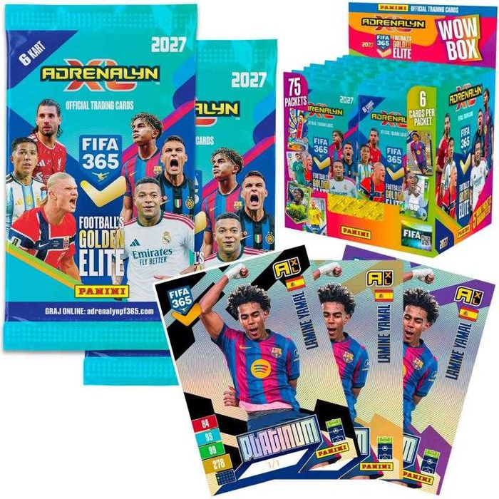 Panini FIFA 365 2027 Adrenalyn XL – 50x Saszetka (300 Kart) Saszetka WOW!