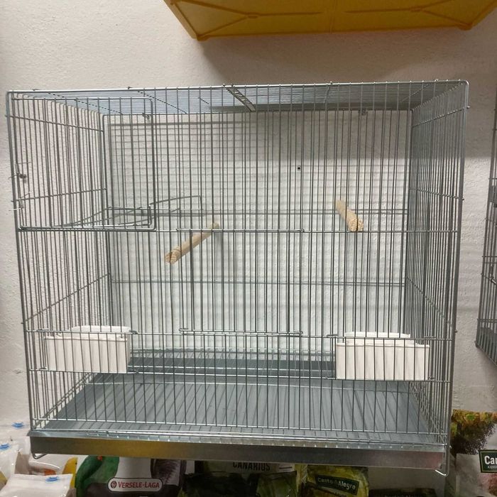 NOVO - Gaiola Zincada para Agapornis 60x55x36cm