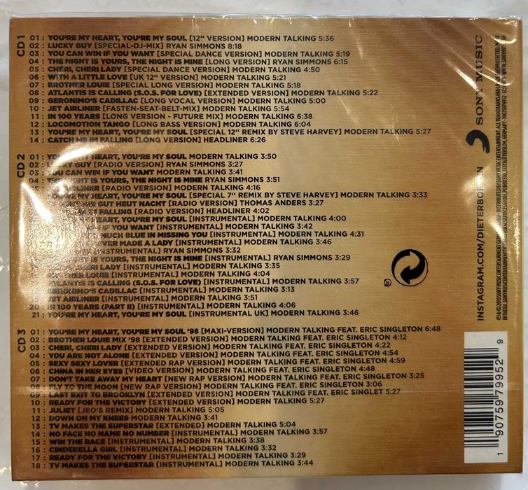 Dieter Bohlen Modern Talking CD 3 szt. Maxi & Singles Collection nowa