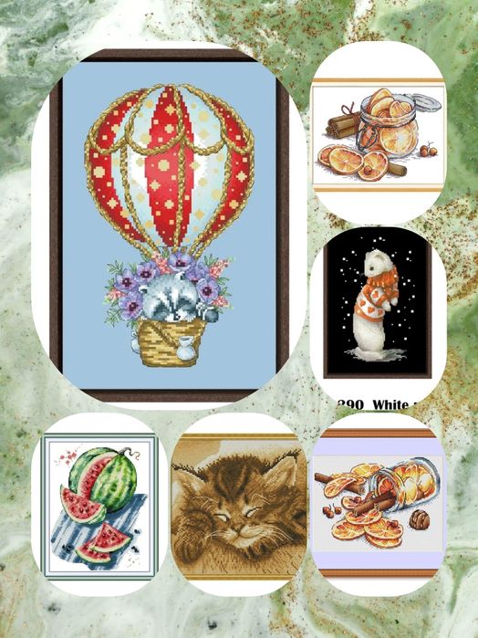 Вишивка хрестиком, рукодільні набори, багато сюжетів,вышивка крестиком