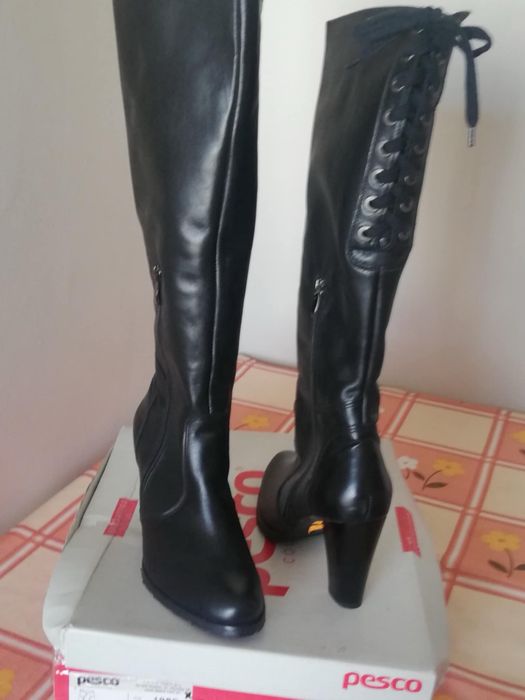 Kozaki damskie skóra naturalna rozmiar 40