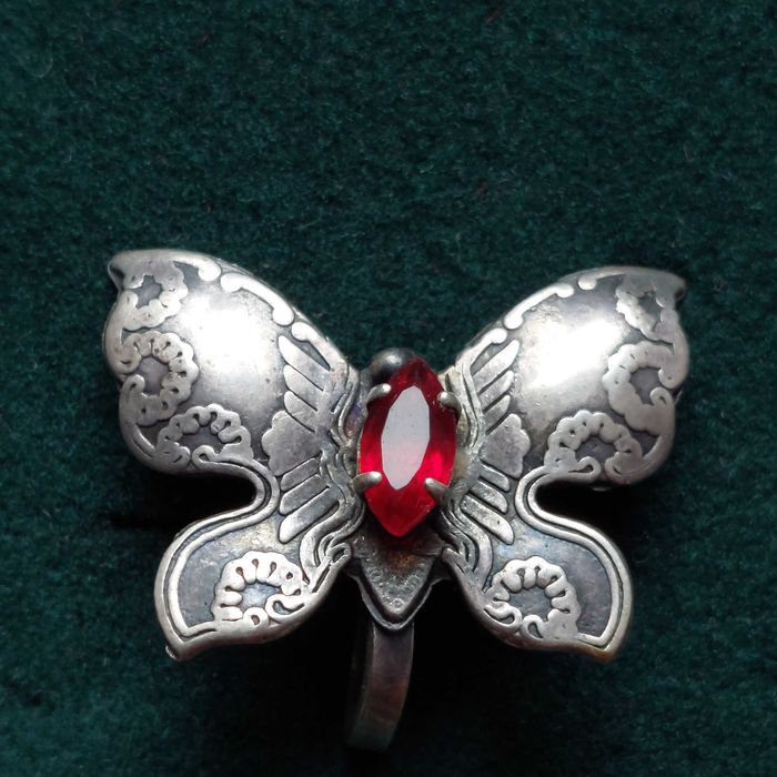 Klipsy srebrne motylki,vintage