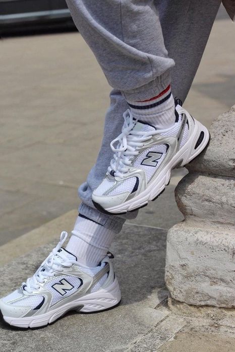 New Balance 530 White Silver Navy