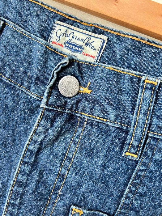 Rocky Vintage jeansowa spódnica mini retro old denim bawełna L