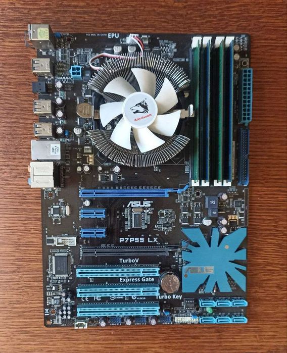 Материнская плата ASUS P7P55 LX LGA1156 с Процессором и ОЗУ