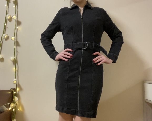 Чорна джинсова сукня Reserved