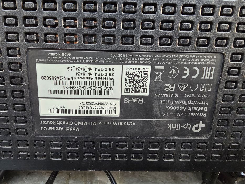 Router Tp-link Archer C6 AC1200 Wireless MU-MIMO Gigabit Router