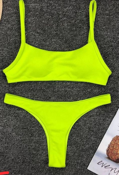 Купальник раздельный салатовый