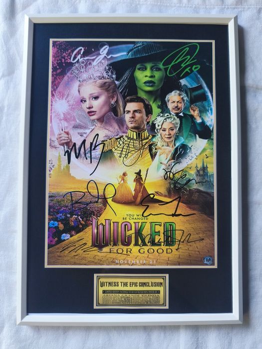 Moldura Filme Wicked for Good com Autógrafos (A4)