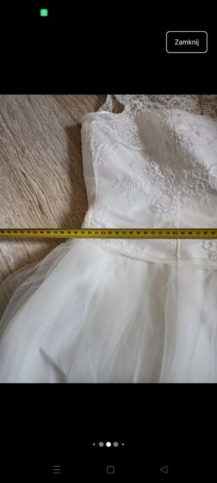 Krótka suknia ślubna Boho XL L 44 46