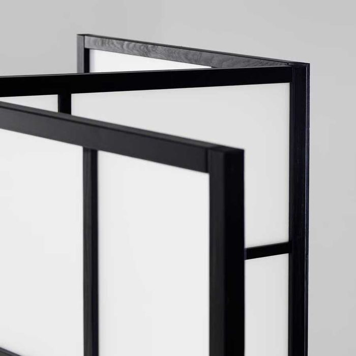 Biombo RISÖR, branco/preto, 216x185 cm