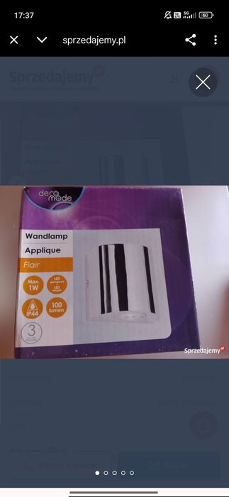 Wandlamp Applique Flair łazienkowy