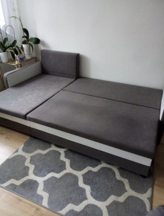 Narożnik szary welur