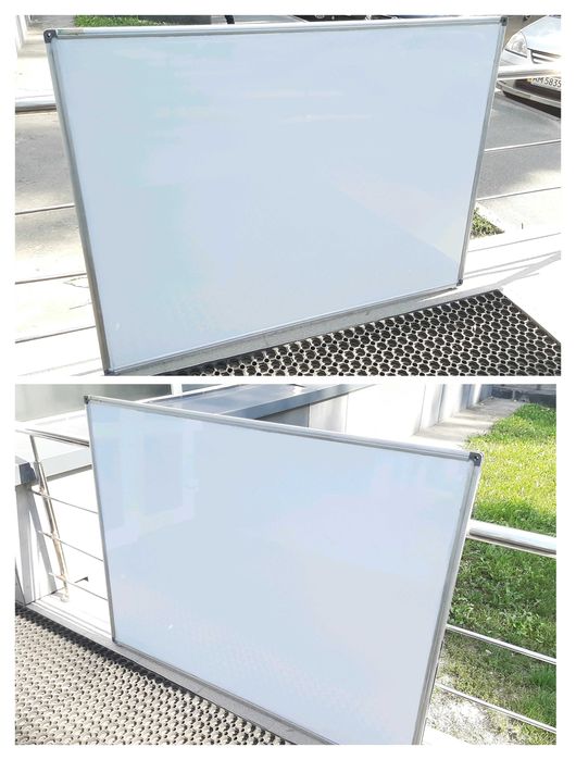 Белая настенная маркерно-магнитная доска для рисования  120 х 90