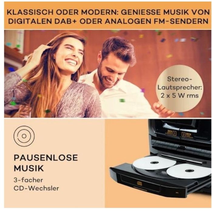 Проигрыватель винила Auna Franklin 388 DAB+