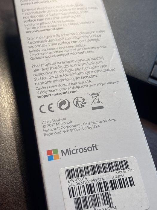 rysik Micrisoft Surface 1776
