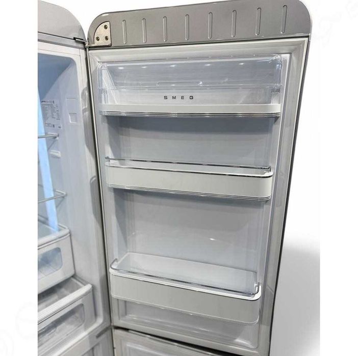 Ретро-холодильник SMEG / СМЕГ FAB32RSV3 / 2 камери, срібло