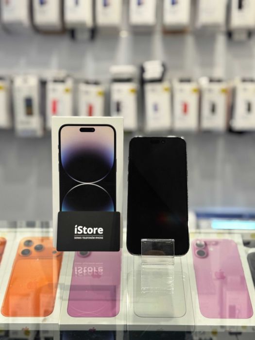 iPhone 14 PRO MAX • 128 GB • Space Black • 100% bateria • GWARANCJA •
