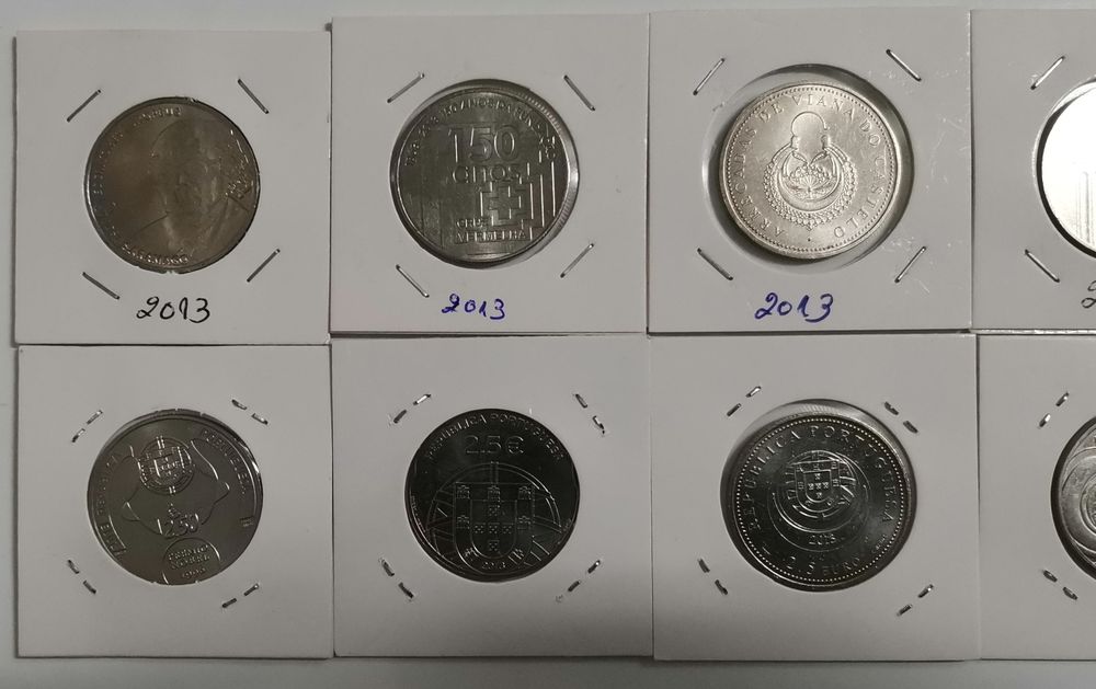 Conjunto das 6 moedas 2,5€ coleção UNC  - Portugal 2013
