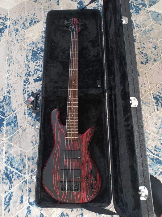 Spector NS Pulse 5 Carbon Cinder Red Bass 35" EMG DC Klucze GOTOH Gitara Basowa GATOR CASE