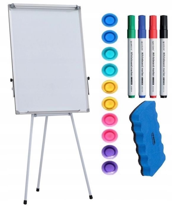 Flipchart magnetyczny na trójnogu Tablica magnetyczna 70x100