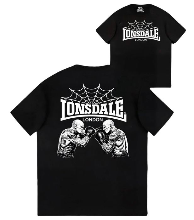 Футболки Lonsdale London Fight Logo черные лонсдейл Новые модели