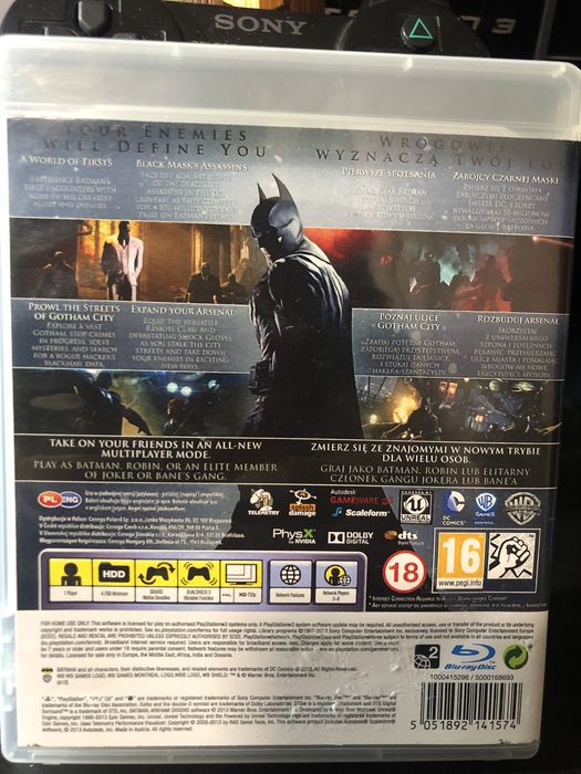 Batman Origins PS3 Polskie wydanie PL PlayStation 3