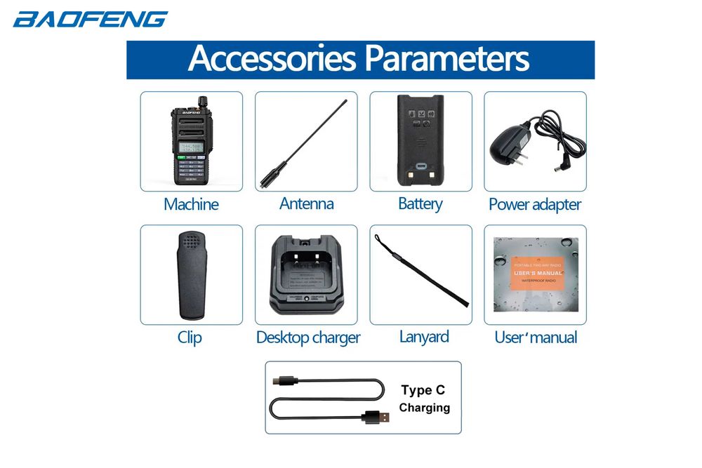 Rádio Portátil Baofeng UV-9R Pro VHF UHF Waterproof IP68