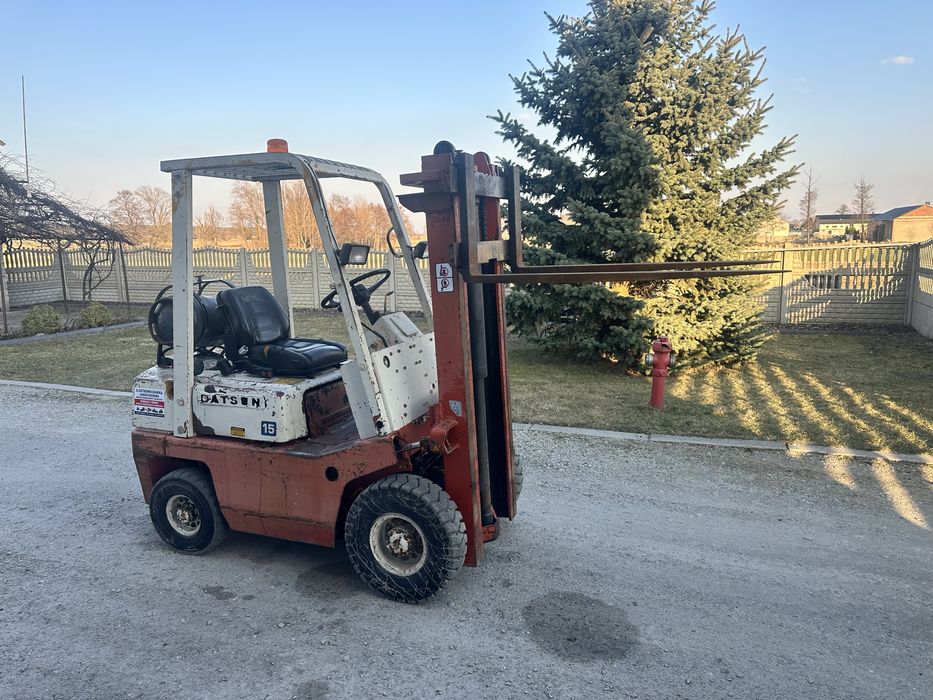 Wózek widlowy Datsun Nissan 1,5t3,3m wolny skok lpg  pompowane koła