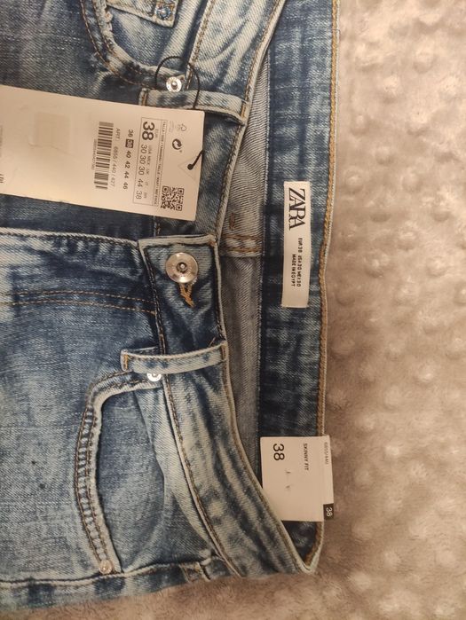 Zara скіні джинси  сині