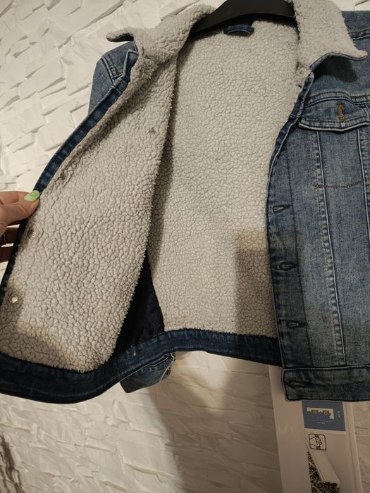 Kurtka ocieplona chłopięca h&m jeans