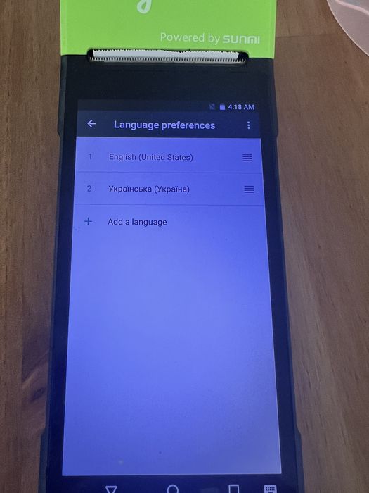 Касовий апарат, POS-термінал,Sunmi V2 PRO + NFC + принтер чеків