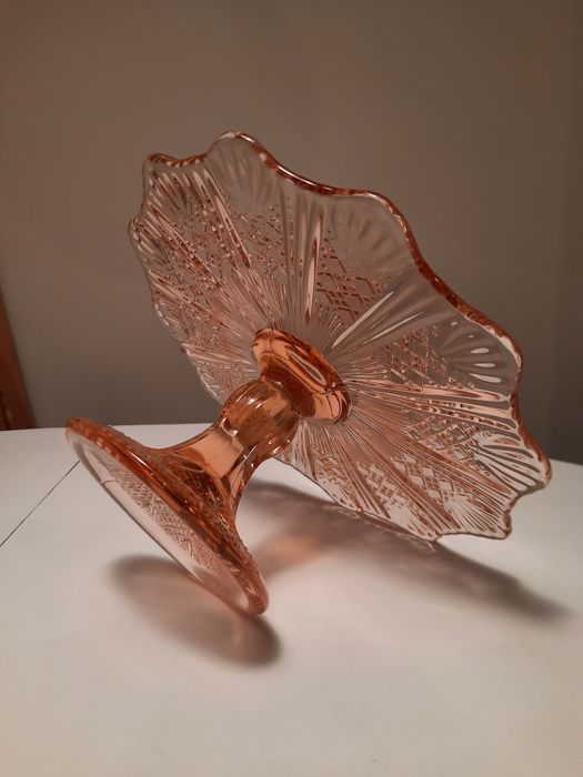 Tortownica wachlarze HSG Ząbkowice rozaliowa patera Wachlarze PRL!!!