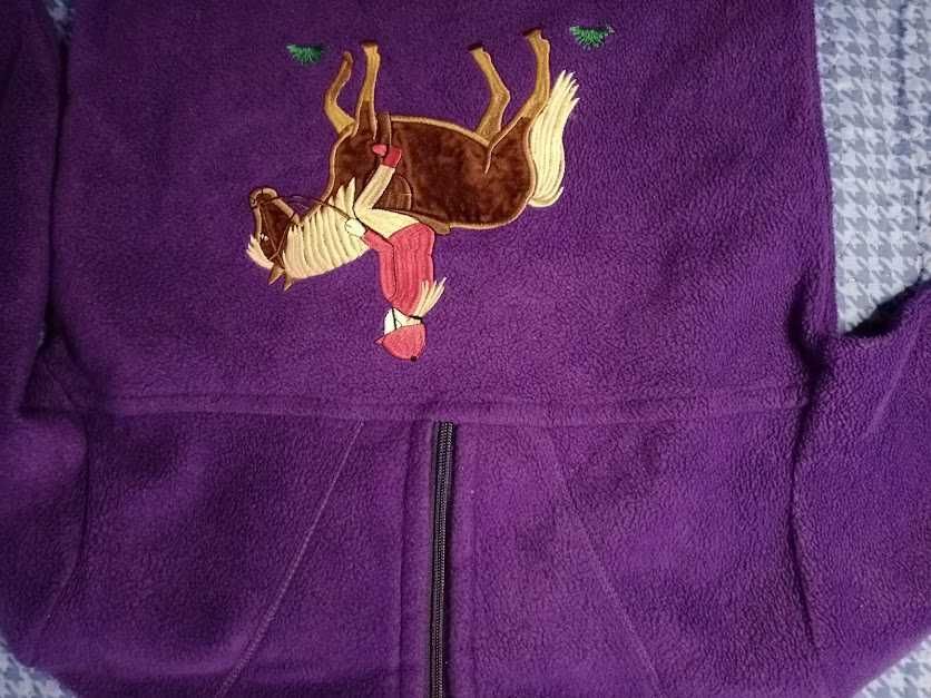 Bluza polarowa z koniem i jeźdźcem na ok. 7lat