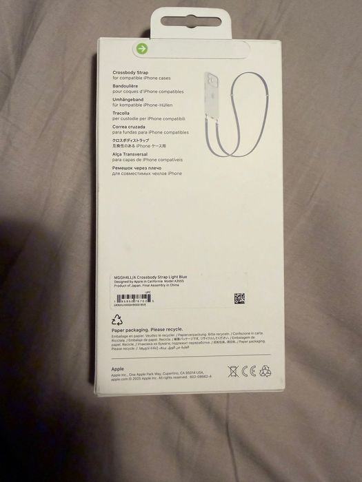 Iphone Crossbody Strap Apple ремінець блакитний. Оригінал.