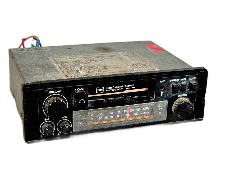 Radio samochodowe kasetowe Weconic High Dynamic System Autostop MW UKW stereo klasyczne retro vintage 12V NOWE A613400US H709741W