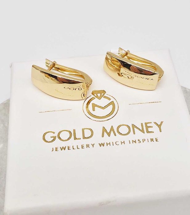 Złote kolczyki gładkie 585 GOLD MONEY