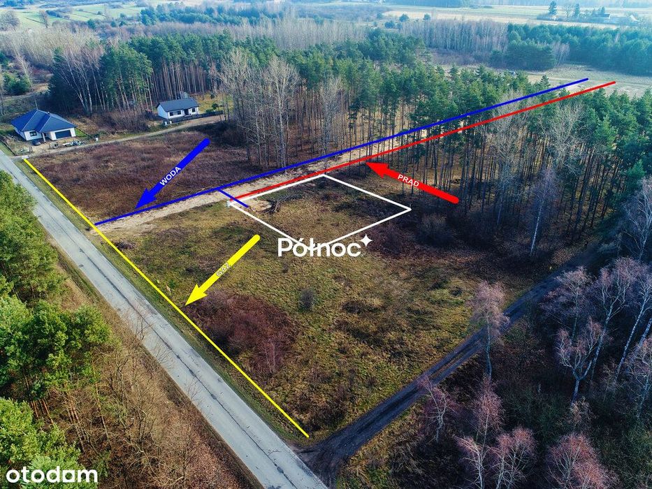 Działka Budowlana – Woda, Prąd, Gaz – Przybynów,