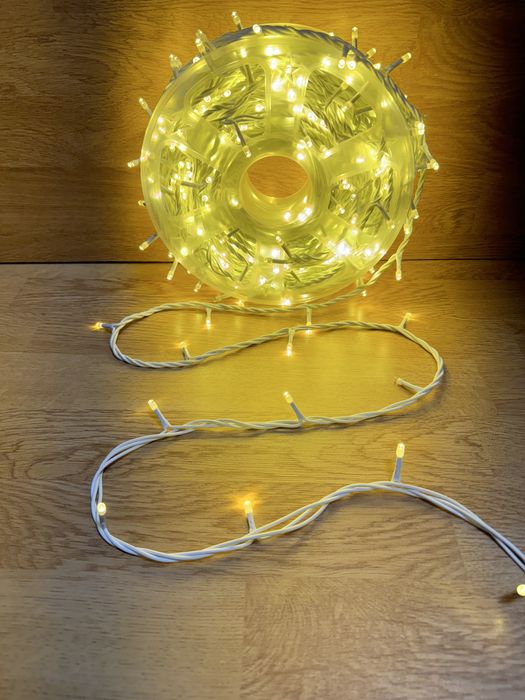 Світлодіодна нитка 50 м 500 лед IP65 чорний,білий провід ассортимент