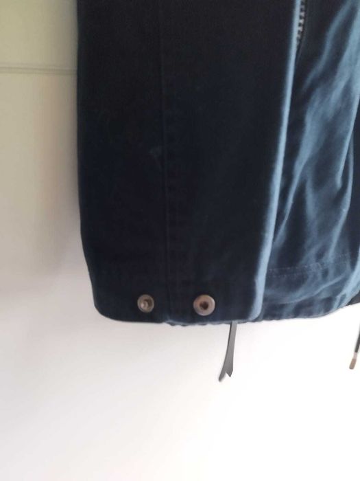 Kurtka parka męska granatowa z kapturem