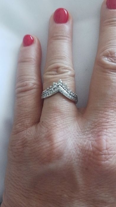Anel tiara pandora original em prata