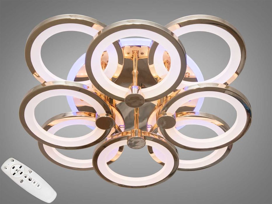 Люстра LED 125W з пультом і підсвіткою на планку