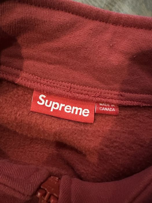 Supreme Shop Flag Half Zip Pullover (Red/Tokyo)