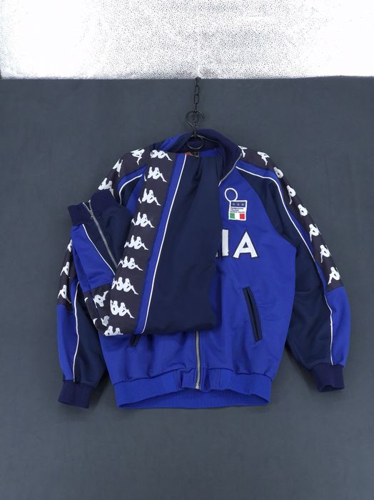 Vintage Kappa Italia dres komplet bluza spodnie taśmy L y2k blokecore