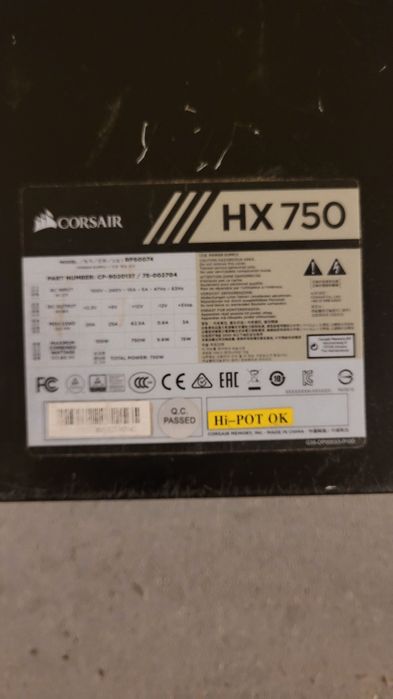 Zasilacz Corsair HX 750