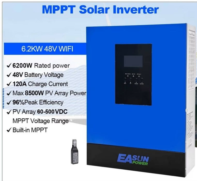 Гібридний сонячний інвертор EASUN POWER 6.2kW 48V ISolar- S