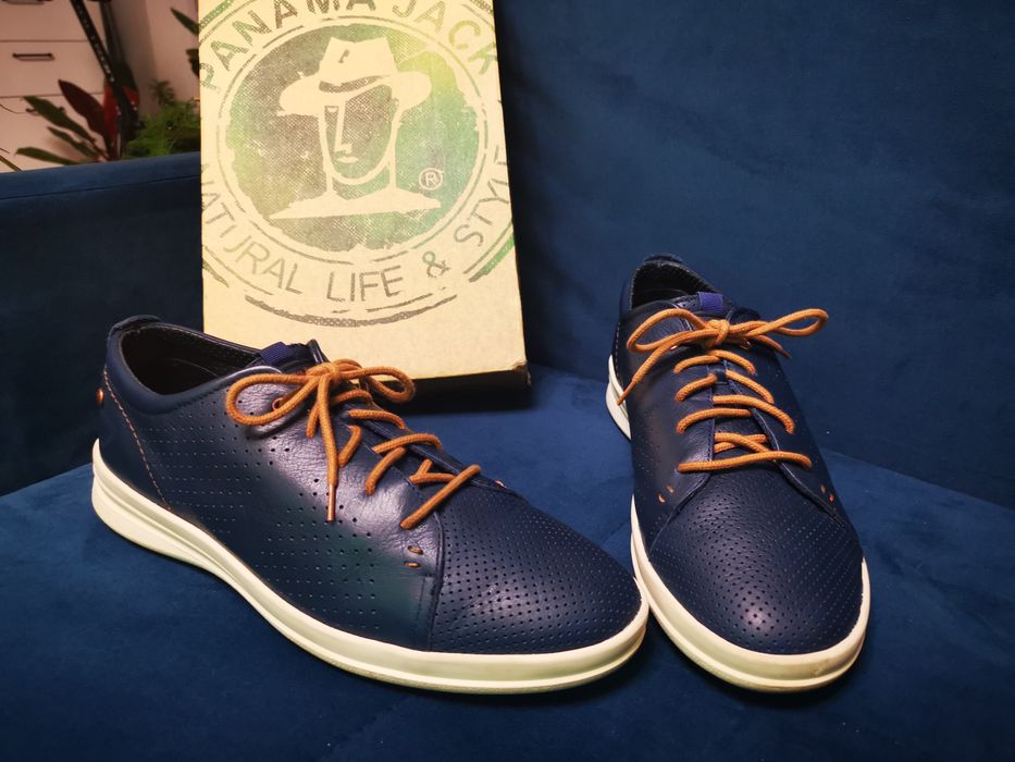 Piękne i unikatowe buty Panama Jack Tommy C2 Navy Blue 46 30cm 29cm